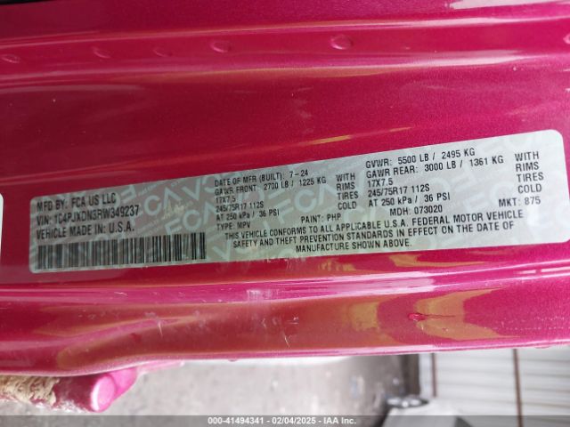 1C4PJXDN3RW349237 Jeep Wrangler 4-door Sport S 4x4