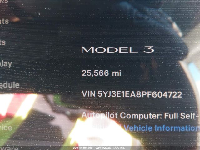 5YJ3E1EA8PF604722 Tesla Model 3 Rear-wheel Drive