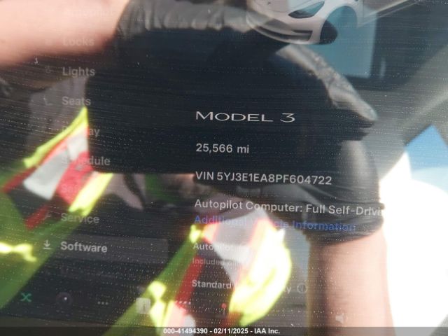5YJ3E1EA8PF604722 Tesla Model 3 Rear-wheel Drive