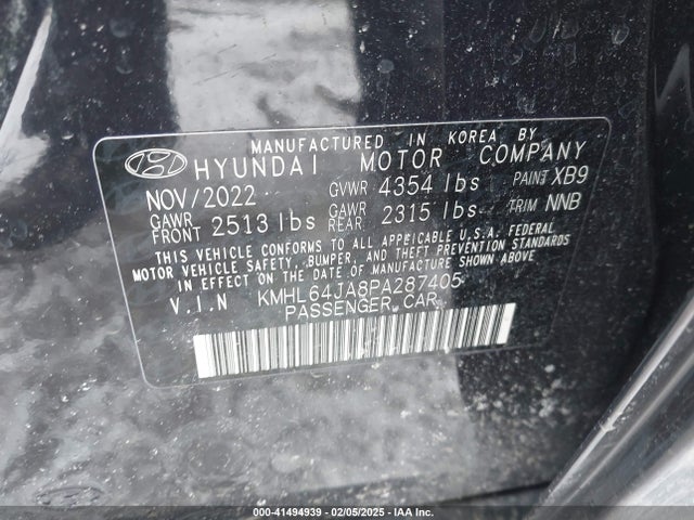 KMHL64JA8PA287405 Hyundai SONATA SEL