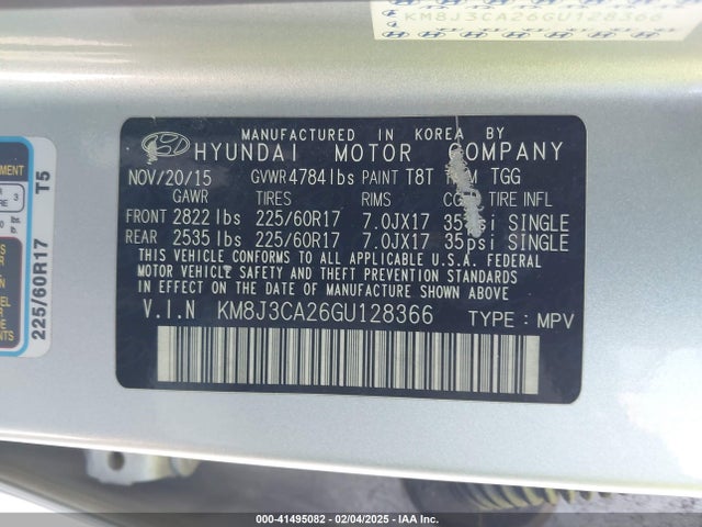 Hyundai Tucson Eco 2016 KM8J3CA26GU128366 Image 9