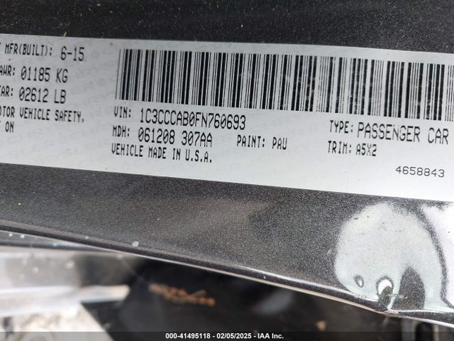 Chrysler 200 Limited 2015 1C3CCCAB0FN760693 Image 9