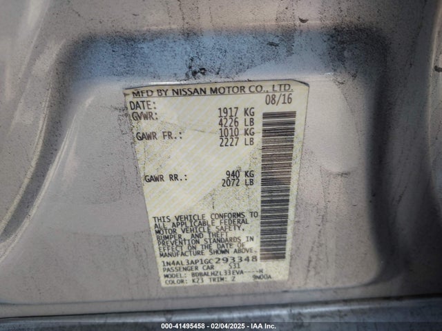 Nissan Altima 2.5 Sr 2016 1N4AL3AP1GC293348 Image 9
