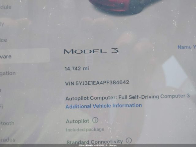 5YJ3E1EA4PF384642 Tesla Model 3 Rear-wheel Drive