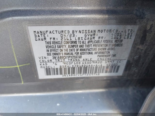 Nissan Sentra Sv Xtronic Cvt 2023 3N1AB8CV1PY259748 Image 9