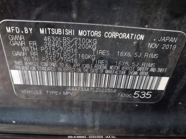 2020 MITSUBISHI ECLIPSE CROSS JA4AT3AA7LZ022558 Photo 8