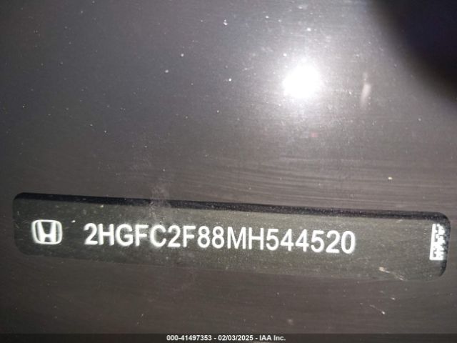 2HGFC2F88MH544520 Honda Civic Sport
