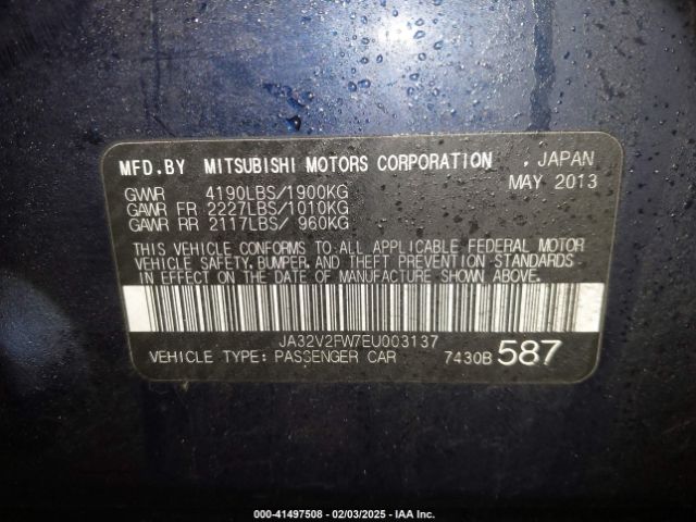 2014 MITSUBISHI LANCER JA32V2FW7EU003137 Photo 8