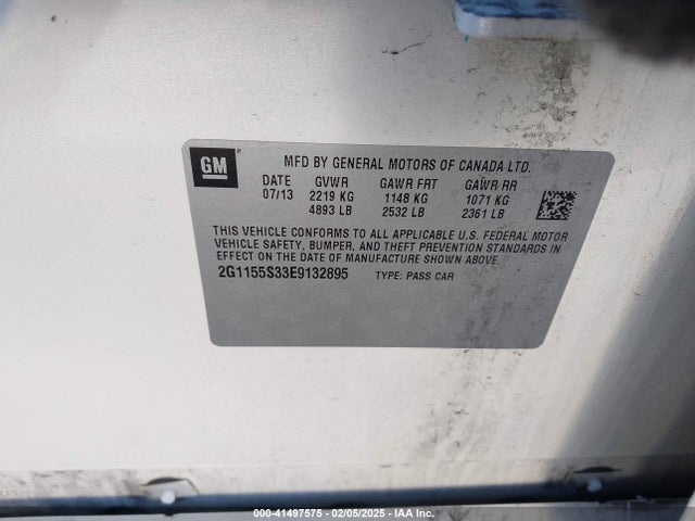 Chevrolet IMPALA 2LZ 2014 2G1155S33E9132895 Image 9