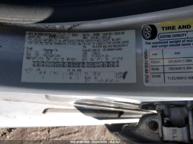 3FADP4BJ6FM204601 Ford FIESTA SE