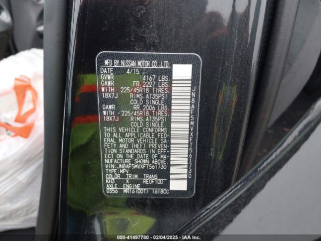 JN8AF5MVXFT561730 Nissan Juke Nismo