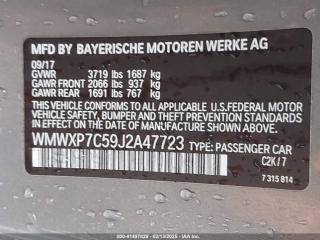 WMWXP7C59J2A47723 Mini Hardtop Cooper S