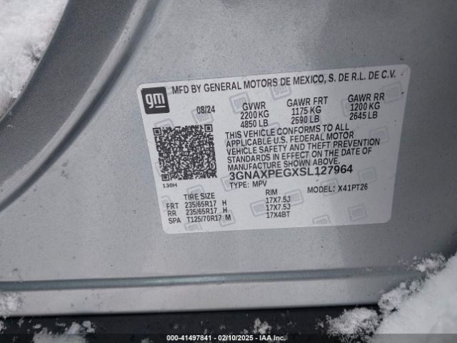 3GNAXPEGXSL127964 Chevrolet Equinox Awd Lt