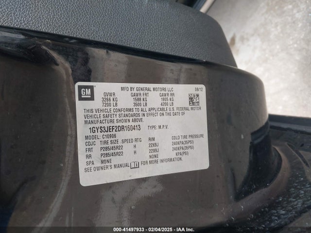 2013 CADILLAC ESCALADE ESV 1GYS3JEF2DR160413 Photo 8