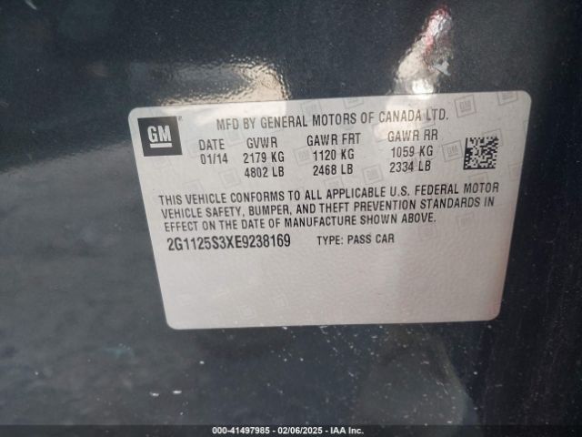 2G1125S3XE9238169 Chevrolet Impala 2lt