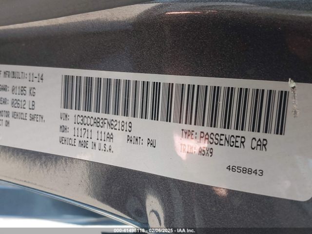 1C3CCCAB3FN621819 Chrysler 200 Limited