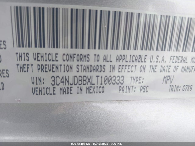 3C4NJDBBXLT100333 Jeep Compass Latitude 4x4