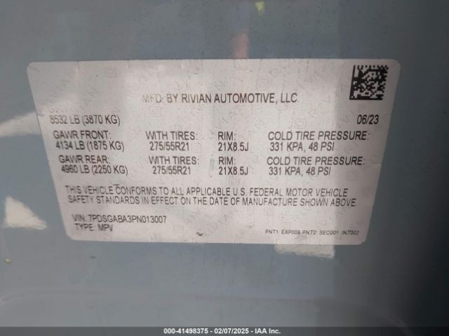7PDSGABA3PN013007 Rivian R1s Adventure