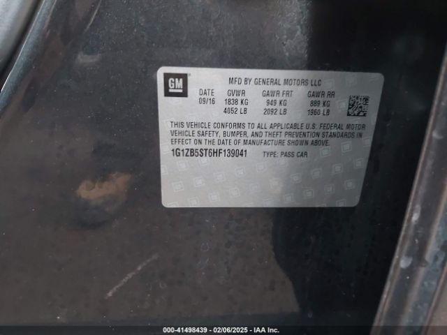 1G1ZB5ST6HF139041 Chevrolet MALIBU LS