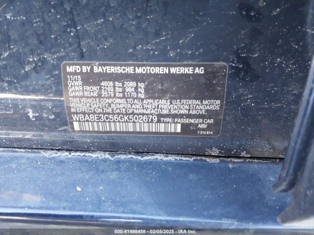 2016 BMW 328I WBA8E3C56GK502679 Photo 8