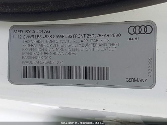 2013 AUDI A6 WAUDFAFCXDN081294 Photo 8