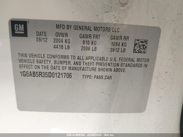 2013 CADILLAC ATS 1G6AB5R35D0121706 Photo 8