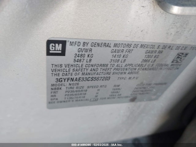 2012 CADILLAC SRX 3GYFNAE33CS567203 Photo 8