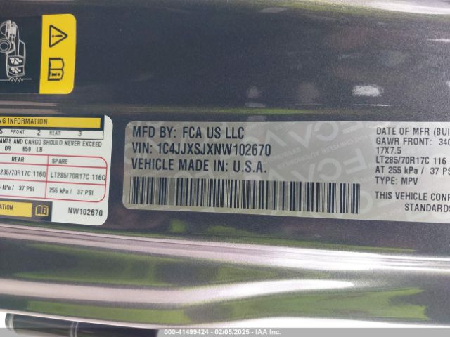1C4JJXSJXNW102670 Jeep Wrangler Unlimited Rubicon 392 4x4
