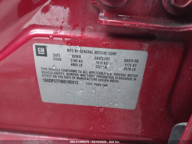2008 CADILLAC CTS 1G6DF577480185913 Photo 8