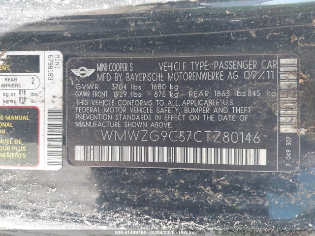 2012 MINI JOHN COOPER WORKS CLUBMAN WMWZG9C57CTZ80146 Photo 8