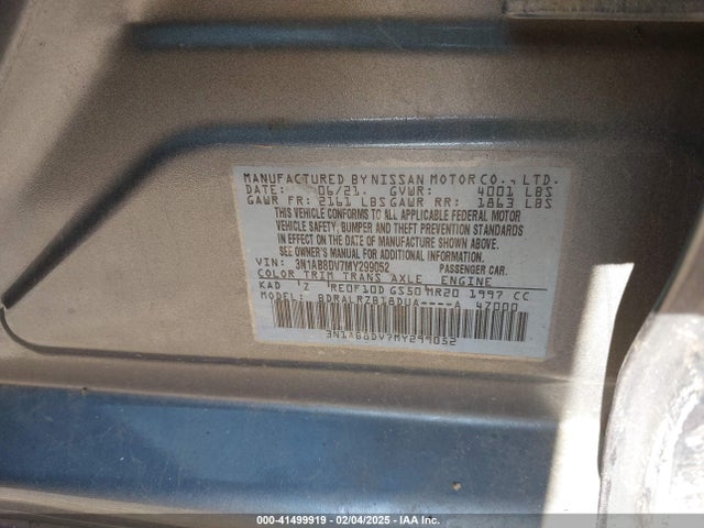 3N1AB8DV7MY299052 Nissan Sentra Sr Xtronic Cvt