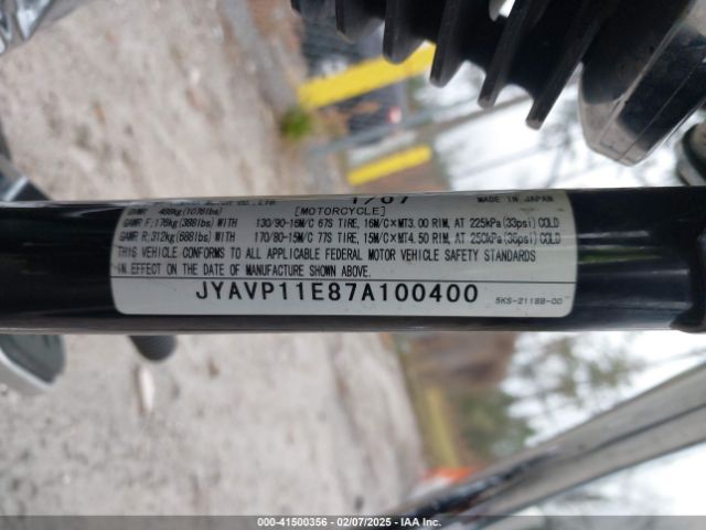 2007 YAMAHA XVS1100 JYAVP11E87A100400 Photo 9