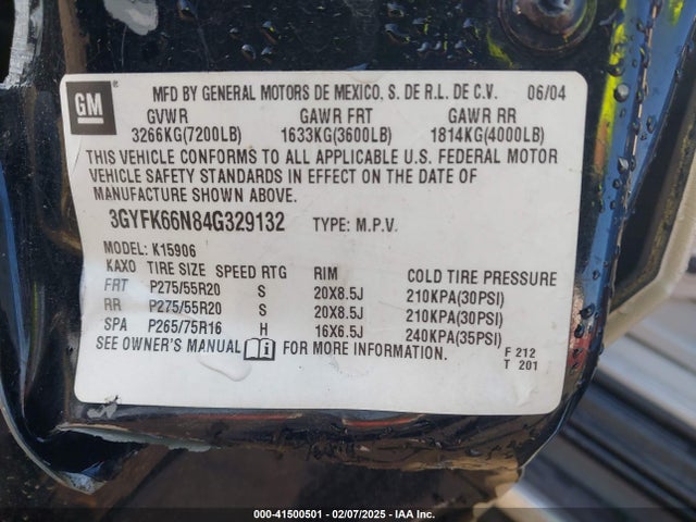 2004 CADILLAC ESCALADE ESV 3GYFK66N84G329132 Photo 8