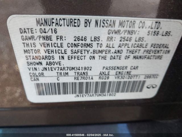 JN1EV7AR7GM341902 Infiniti Q50 3.0t Premium