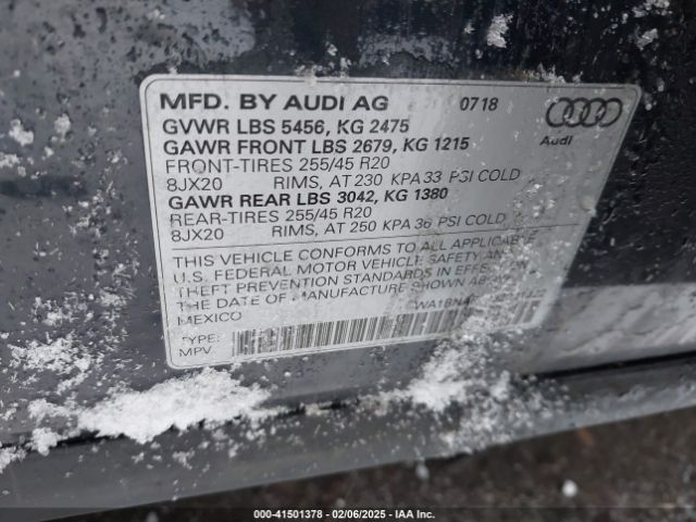 2018 AUDI Q5 WA1BNAFY4J2221422 Photo 8