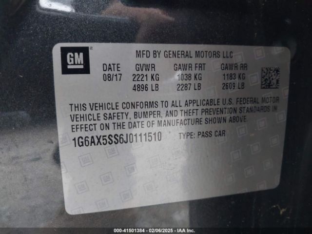 1G6AX5SS6J0111510 Cadillac CTS LUXURY