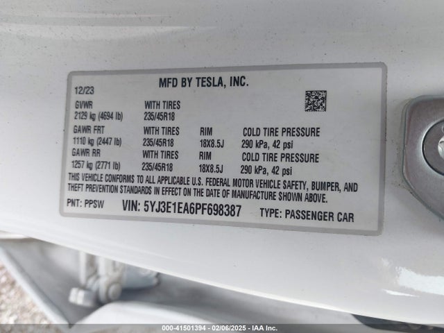 2023 TESLA MODEL 3 5YJ3E1EA6PF698387 Photo 8