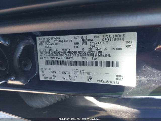 Ford gtdi 2017 1FTEW1EG4HKC28776 Image 29