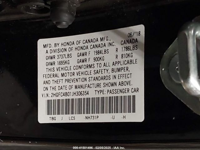 2HGFC4B01JH306354 Honda k20c2