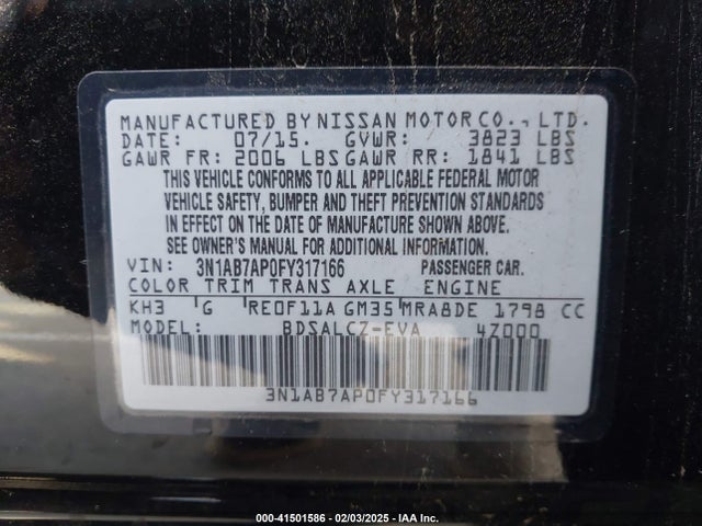 Nissan SENTRA S 2015 3N1AB7AP0FY317166 Image 9