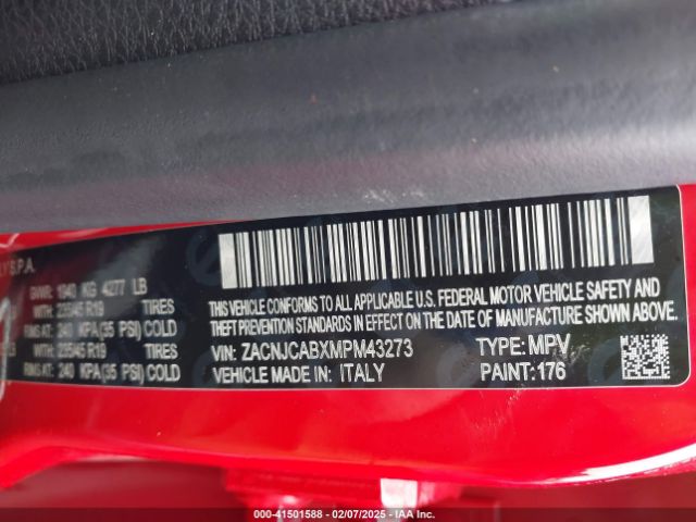 ZACNJCABXMPM43273 Jeep Renegade Jeepster Fwd