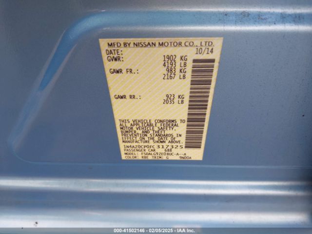 1N4AZ0CP0FC317325 Nissan Leaf Sl