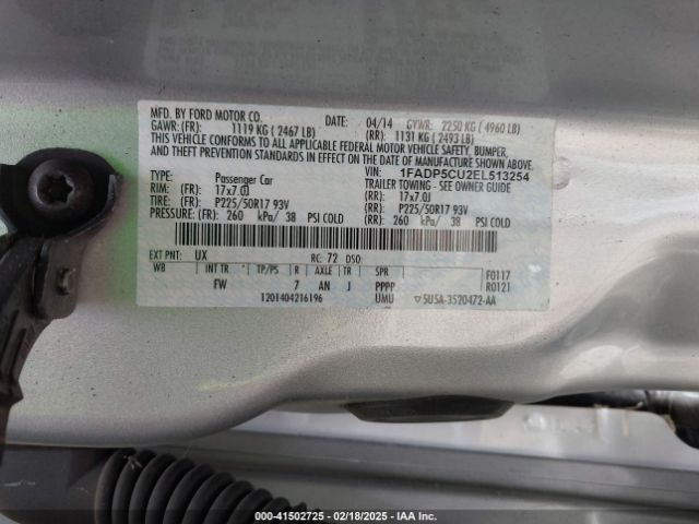 1FADP5CU2EL513254 Ford C-max Energi Sel