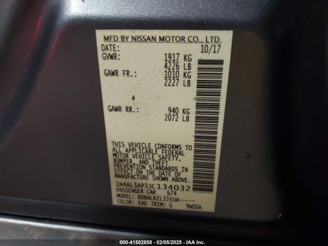 1N4AL3AP3JC134032 Nissan Altima