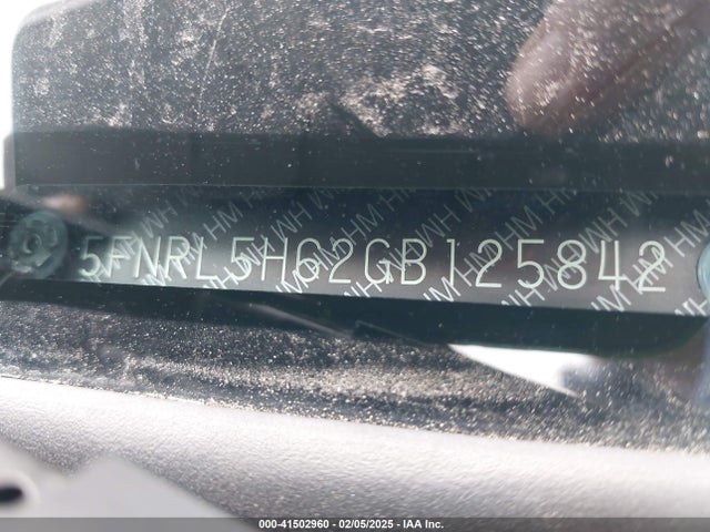 5FNRL5H62GB125842 Honda Odyssey Ex-l