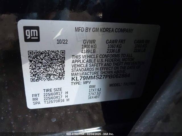 Chevrolet Trailblazer Fwd Ls 2023 KL79MMS27PB062864 Image 9