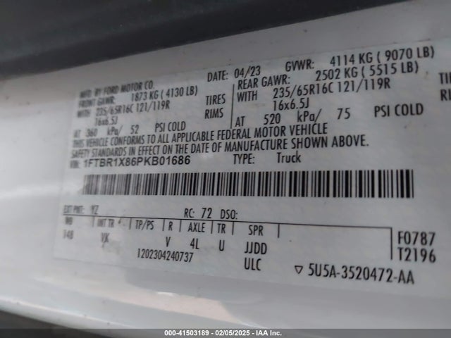 Ford Transit-250 2023 1FTBR1X86PKB01686 Image 9