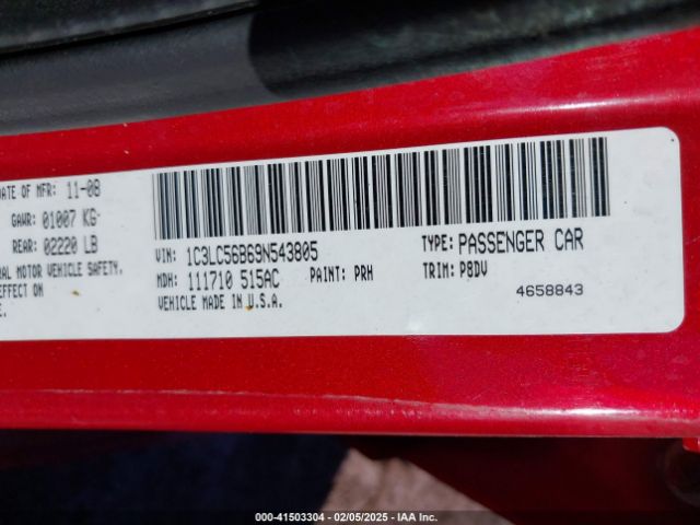 2009 CHRYSLER SEBRING 1C3LC56B69N543805 Photo 8