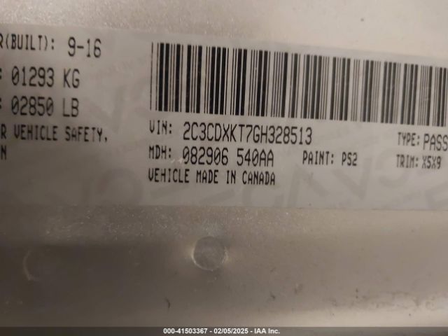 2C3CDXKT7GH328513 Dodge Charger Police