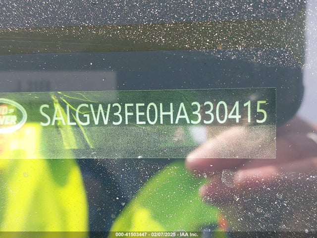 SALGW3FE0HA330415 Land Rover Range Rover 5.0l V8 Supercharged Sv Autobiography
